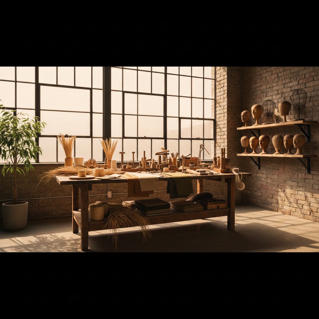 Handcrafted hat creation process